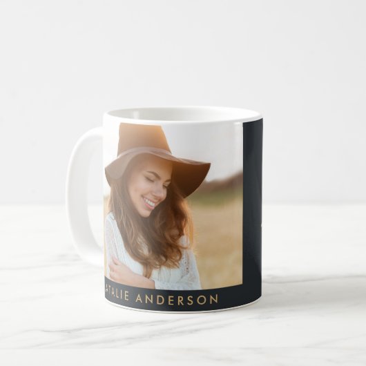 Mug Design moderne 40e anniversaire simple élégant scr (Devant gauche)