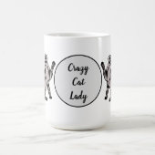 Mug Design moderne Black Graphisme Chat et Script (Centre)
