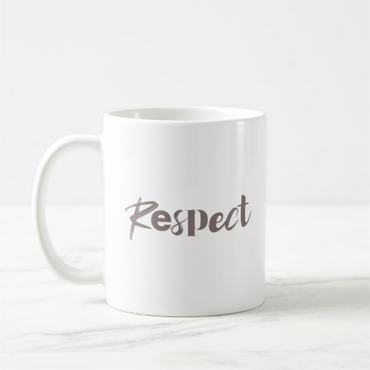 Mug Design moderne, créatif, cool, tendance du respect (Gauche)