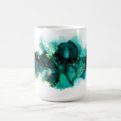Mug Design moderne de bijou peint en encre vert (Centre)