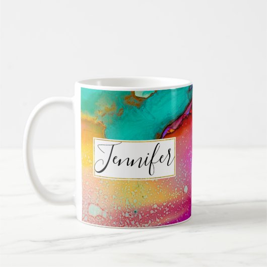Mug Design moderne en marbre Abstrait (Gauche)