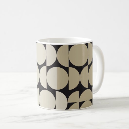 Mug Design moderne gris beige du milieu du siècle (Devant droit)