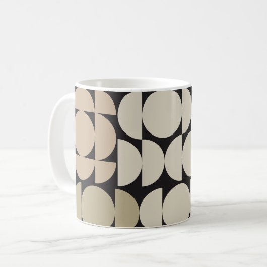 Mug Design moderne gris beige du milieu du siècle (Devant gauche)