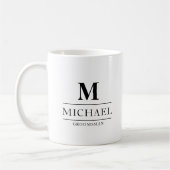 Mug Design moderne Groomsmen Cadeaux Monogramme Best M (Gauche)
