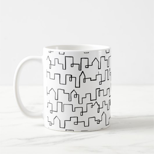 Mug Design moderne peint Cityscape (Gauche)