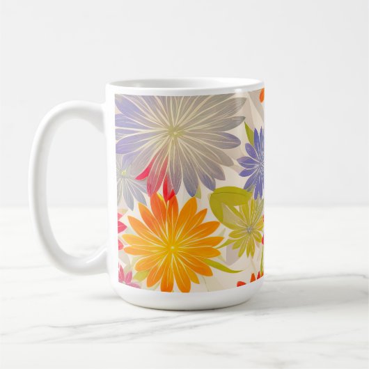 Mug Design moderne Red Daisy BOHO (Gauche)