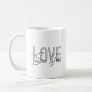 Mug Design moderne, simple, chic, cool Love San Jose