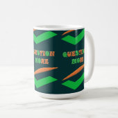 Mug Design moderne teintes sombres thème Question (Devant droit)