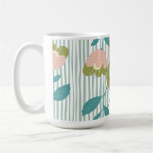 Mug Design monogramme élégant avec bleu motif mignon (Gauche)