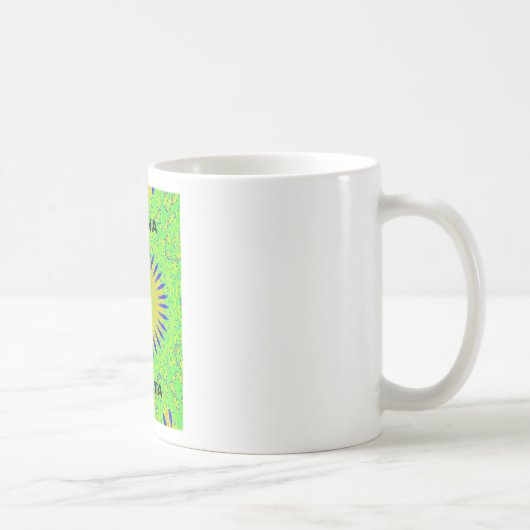 Mug Design Motif africain en vert et en or (Droite)