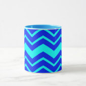Mug Design Motif Blue Zig Zag Chevron (Centre)