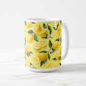 Mug Design Motif citron sans couture (Devant droit)