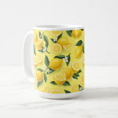Mug Design Motif citron sans couture (Devant gauche)