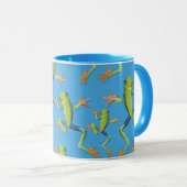 Mug Design Motif de grenouilles à arbre vert (Devant droit)