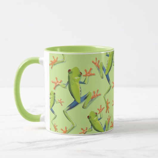 Mug Design Motif de grenouilles à arbre vert (Gauche)