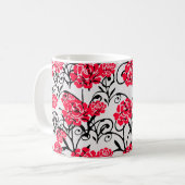 Mug Design Motif d'illustrations de rose rouge (Devant gauche)