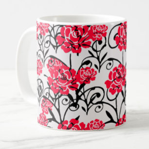 Mug Design Motif d'illustrations de rose rouge