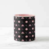 Mug Design Motif élégant noir et rose (Centre)