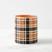 Mug Design Motif orange noir blanc flanelle tatan (Centre)