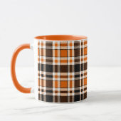 Mug Design Motif orange noir blanc flanelle tatan (Gauche)