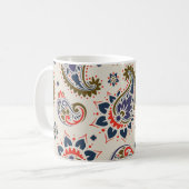 Mug Design motif paisley classique et transparent. (Devant gauche)