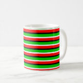 Mug Design Motif Red Green Stripes (Devant droit)