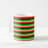 Mug Design Motif Red Green Stripes (Devant gauche)