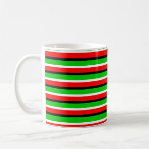 Mug Design Motif Red Green Stripes