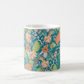Mug Design motif sans couture avec fleurs dessinées à (Centre)
