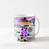 Mug Design Motif sans soudure. Cyberpunk numérique  (Devant droit)