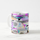 Mug Design Motif sans soudure. Cyberpunk numérique  (Devant gauche)