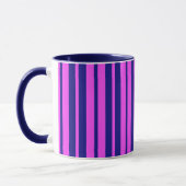 Mug Design Motif violet bleu élégant rayures (Gauche)