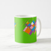 Mug Design multicolore vert brillant (Devant droit)