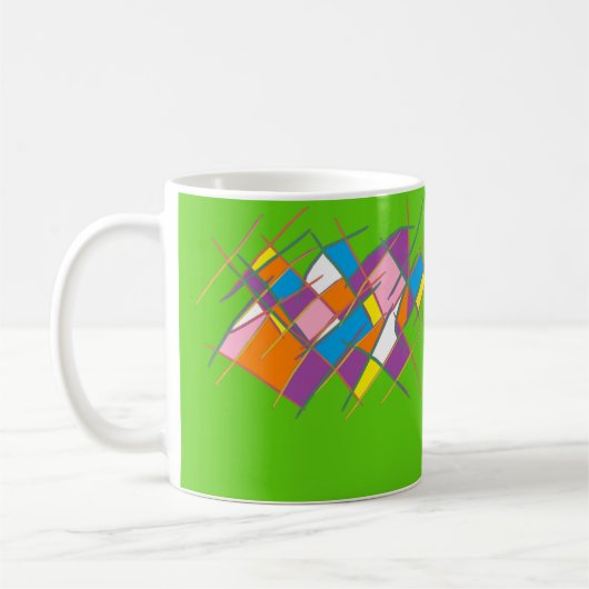 Mug Design multicolore vert brillant (Gauche)