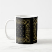 Mug Design noir et or Paisley (Gauche)