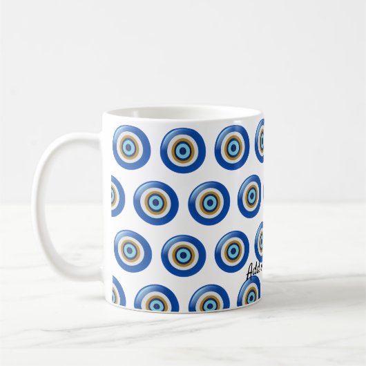Mug Design oeil grec juste ajouter du texte (Gauche)