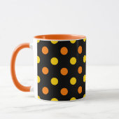 Mug Design Orange Jaune Sur Points noirs (Gauche)