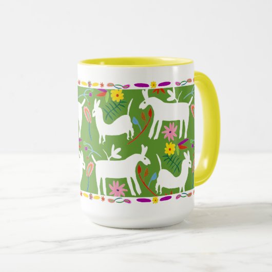 Mug Design Otomi moderne | Llama Donkey Design (Devant droit)