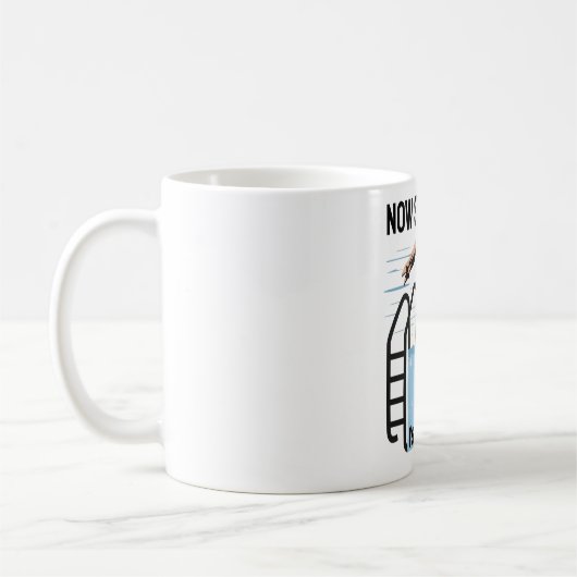 Mug Design parfait nageur - Maintenant nager est amusa (Gauche)