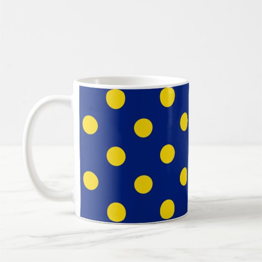 Mug Design Pois bleu jaune (Gauche)