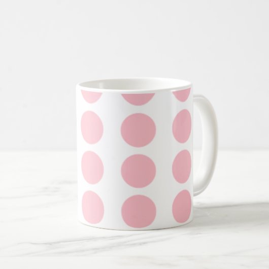 Mug Design Pois rose (Devant droit)