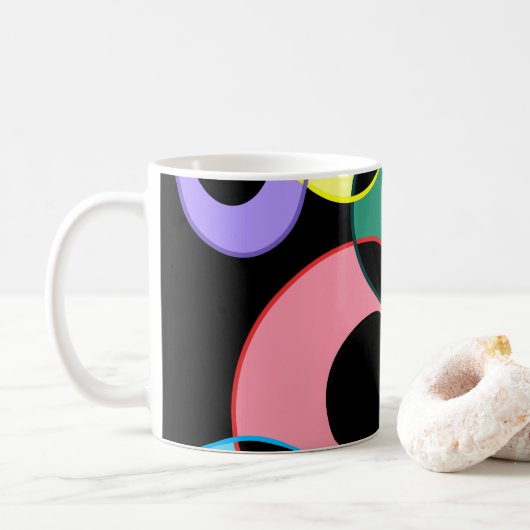 Mug Design Rainbow Billiard Balls (Avec donut)