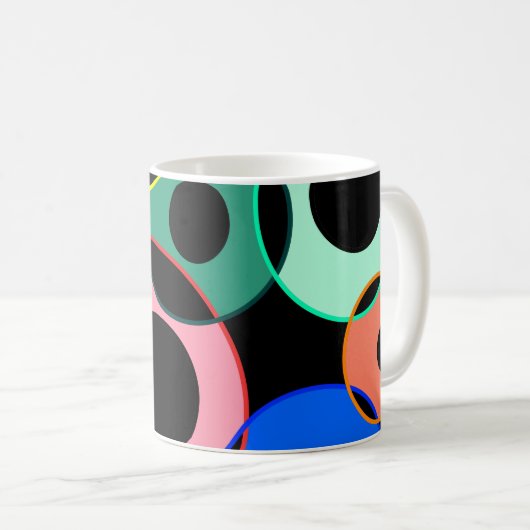 Mug Design Rainbow Billiard Balls (Devant droit)