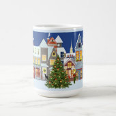 Mug Design rétro Arbre de Noël Ville de vacances (Centre)
