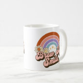 Mug Design Rétro Whimsical Avec Sourire Sip Brew (Devant droit)