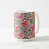 Mug Design Rose de jardin de campagne français élégant (Devant droit)