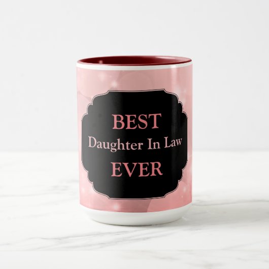 Mug Design rose luxueux "La Meilleure Fille En Droit J (Centre)