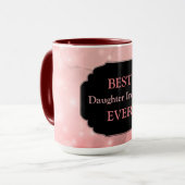 Mug Design rose luxueux "La Meilleure Fille En Droit J (Devant gauche)