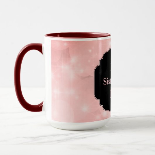 Mug Design rose luxueux "Meilleure Soeur En Droit Jama (Gauche)