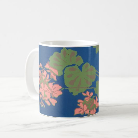 Mug Design saumon en géranium rose (Devant gauche)